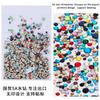Стразы для дизайна ногтей Pujiang, золотое дно, смешанный размер, плоское дно, бриллиант, около 1440 стеклянных наклеек, цветные маленькие круглые бриллианты