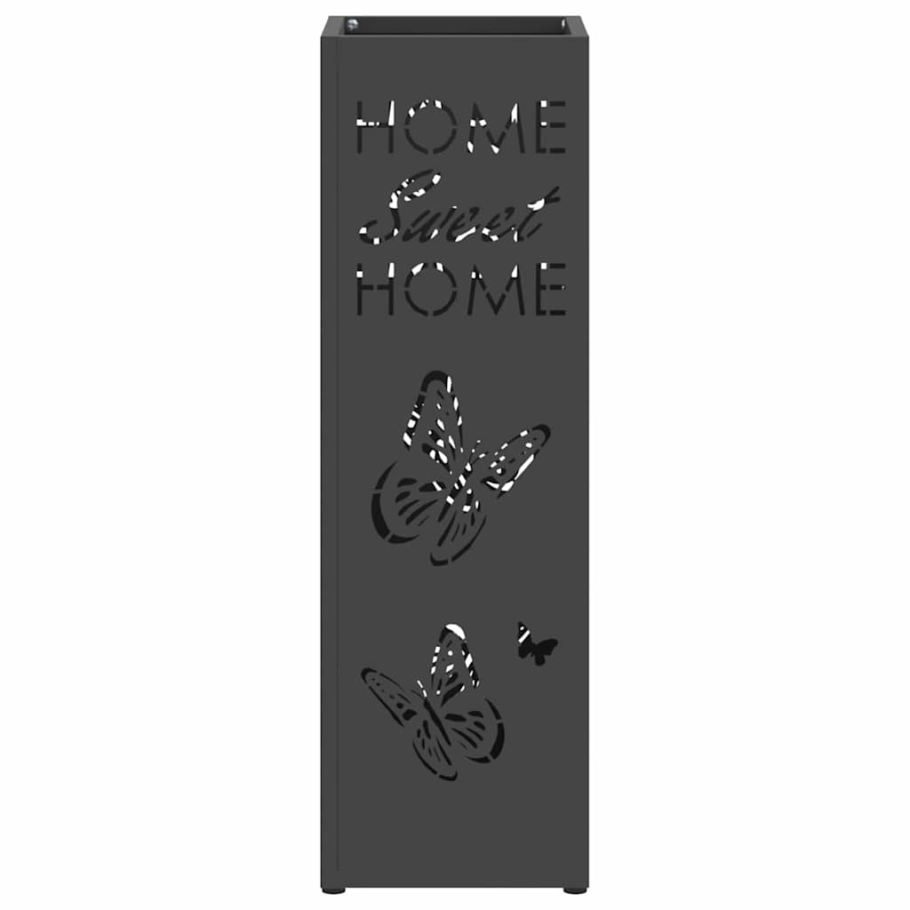 Umbrella Stand Black 15.5 x 15.5 x 49 cm Metal