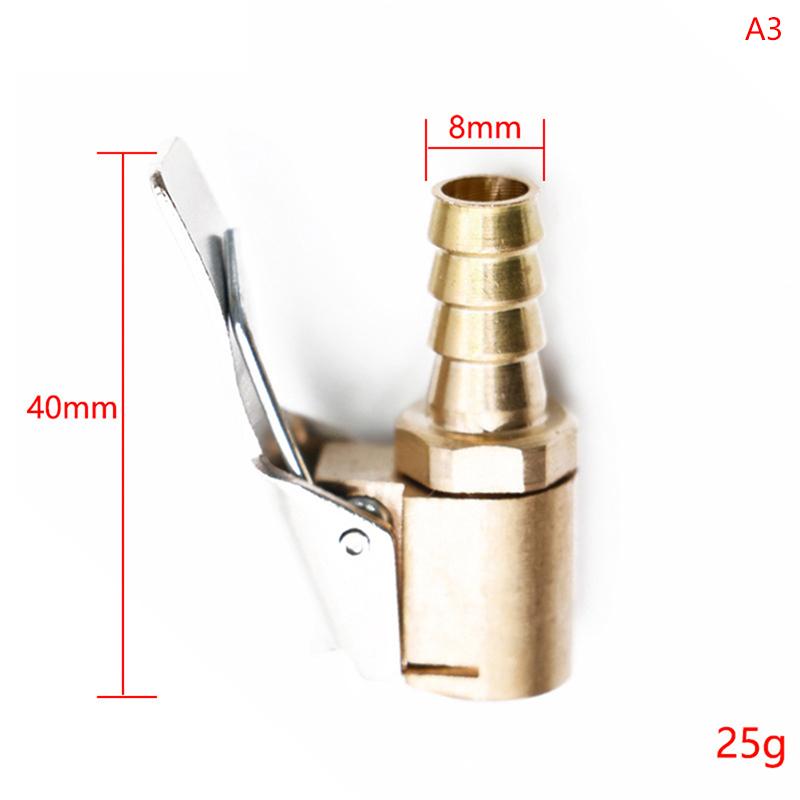 Горячий автомобильный латунный 8 мм соединительный адаптер автомобильный шинный воздушный патрон насос клапан зажим зажим аксессуары для компрессора