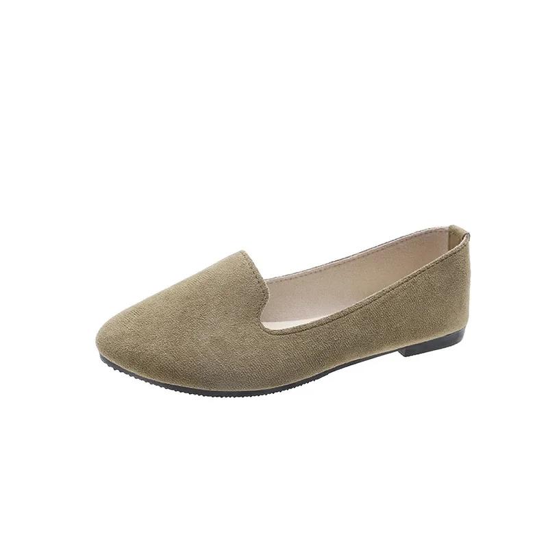 Женская вулканизированная обувь, однотонные женские лоферы с открытым носком, женская обувь на плоской подошве, легкие теплые мокасины, весенние Zapatos Mujer