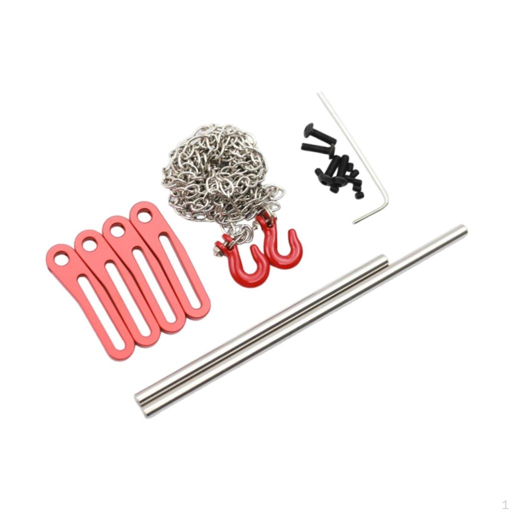 1/10 RC Anti Collision Bar Mount Adjustable and Trailer Hooks Accessories Car Spare Part