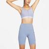 Nike High-Waist Tight Cycling Shorts Women Bottoms Slate-Gray Blue DQ5995-493