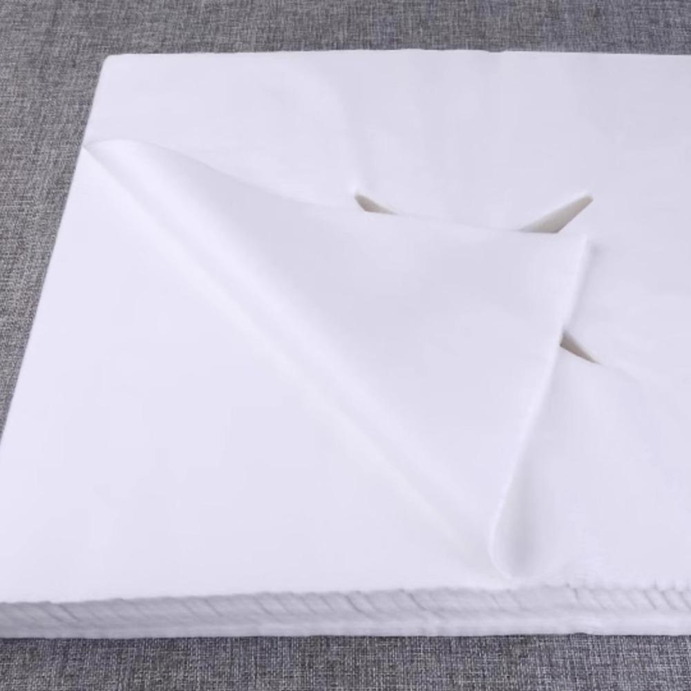 100PCS Non-woven Fabric Cross Hole Face Towel Dustproof Beauty Salon Face Towel Facial Treatment