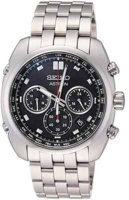 Часы Seiko Astron ORIGIN с солнечной батареей, мировым временем и хронографом SBXY027 с радиоконтролем