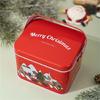 2pcs Decorative Christmas Candy Boxes Handheld Candies Organizers Portable Sweets Tins with Handle for Family Gathering