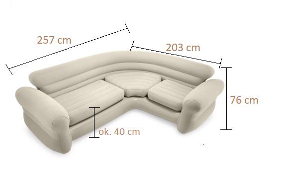 Air Bed Corner Sofa 203 X 257 X 76 Cm #68575