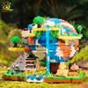 HUIQIBAO 5452PCS MOC The Earth Village Model Micro Building Blocks Architecture Style Brick for Kid Children Construction Toys