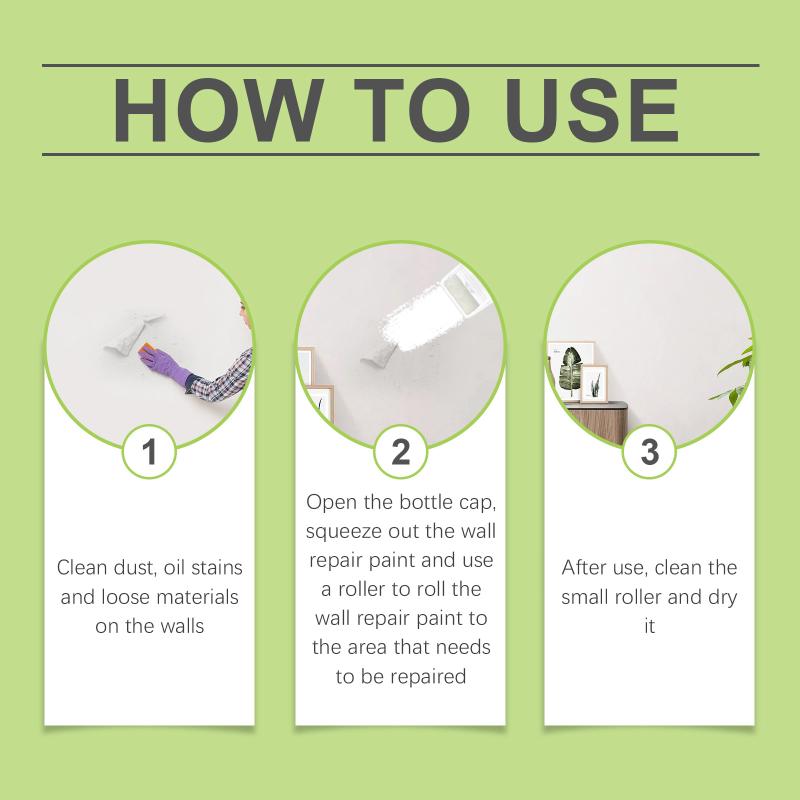 Multi Purpose Wall Repair Paint for Home Easy Apply Covers Flaws Fast Restores Surface for Rental and Homeowners