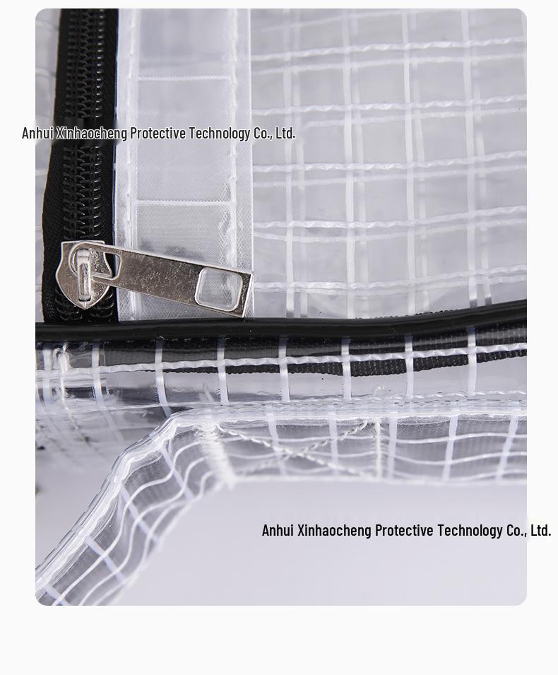 17" Антистатический рюкзак из ПВХ сетки, прозрачный черный - Унисекс, легкий, большой вместимости, пыленепроницаемый