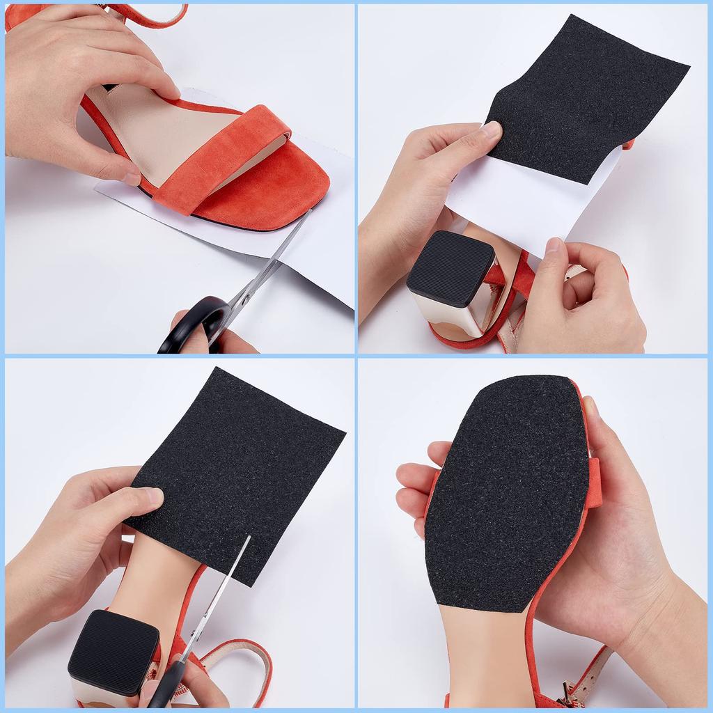 Подошвы для обуви PH PandaHall 10x100 см, стопорные накладки, наклейки, защита подошвы обуви, резиновый лист, предотвращение скольжения, шумоподавление, шумоподавление, самостоятельная работа