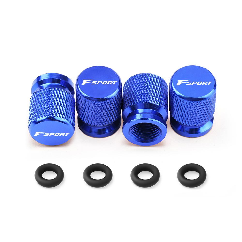 4PCS Car Wheel Tire Valve Caps Tyre Stem Covers Airdust Waterproof For Lexus F SPORT Auto Accessories
