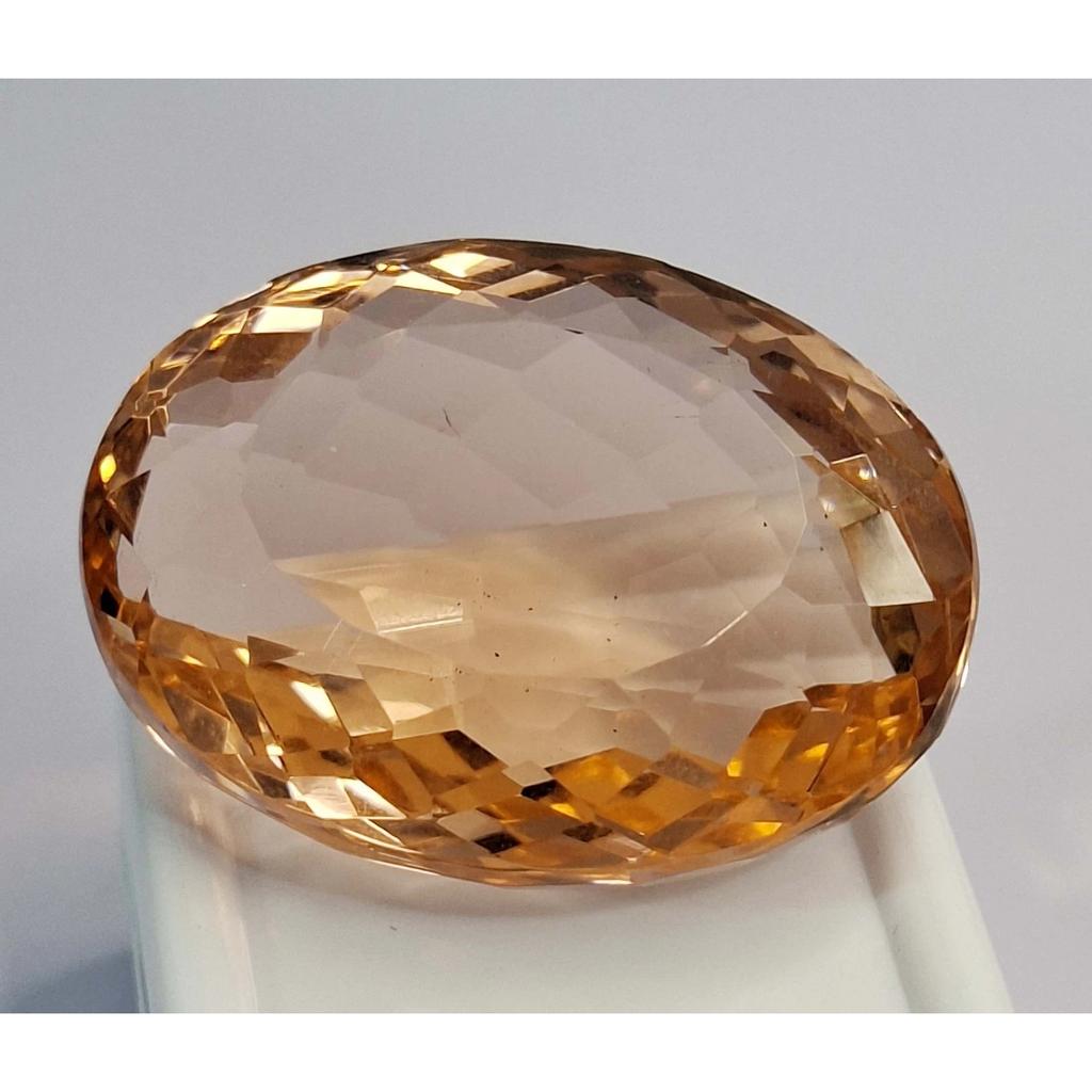 Lab Created Light Brown Topaz Oval Cut 80-82 Ct Stunning Certified Gemstone