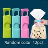 12 шт. Зажимы для запечатывания пакетов, Влагостойкие пружинные зажимы, Подходят для пластиковых пакетов и пакетов со снеками, Многофункциональный органайзер для хранения