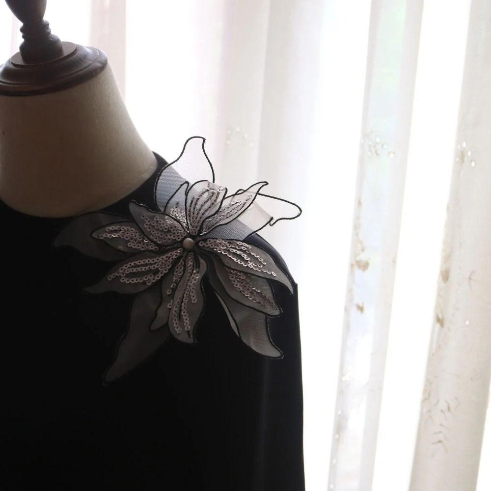 Lace Fabric Mesh Clothes Patches 20cm Flower Cloth Sticker New DIY Flower Embroidery Patches
