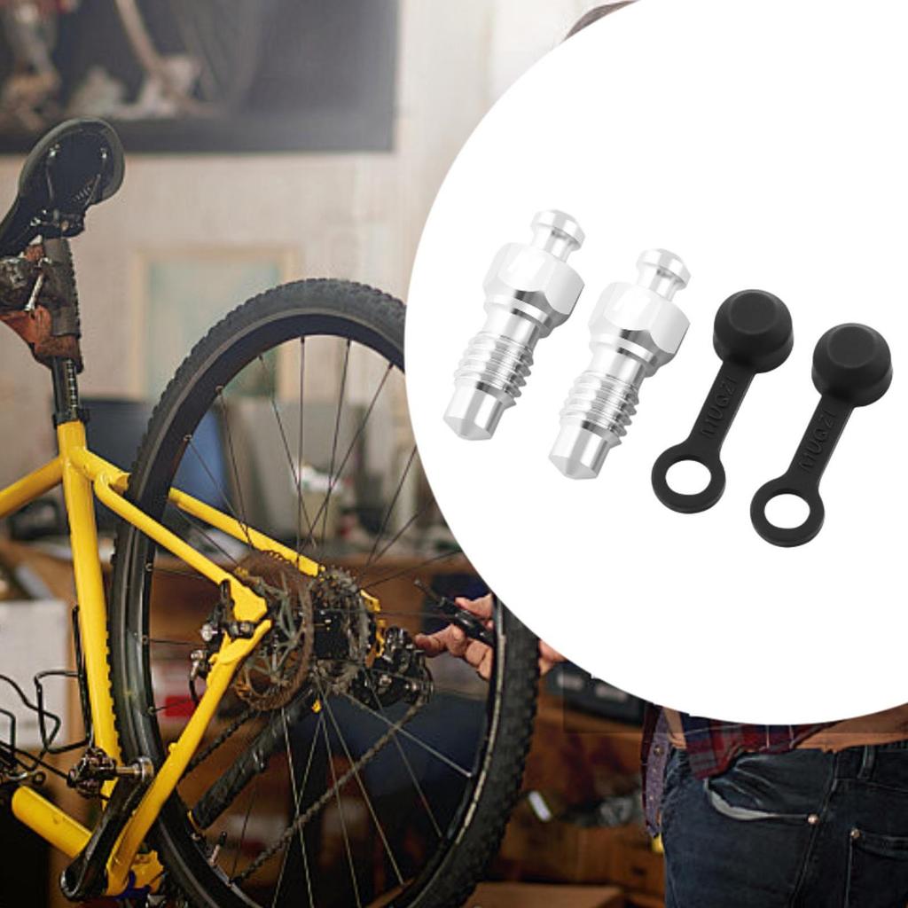 2 Pieces Brake Caliper Bleed Screws Professional Lightweight Titanium Alloy Bike Bolts