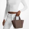 Michael Kors MK Jordi Логотип Принт Покрытый Холст Сумка-тоут Женские сумки-тоут Коричневый 30F4T9JT5B-BROWN