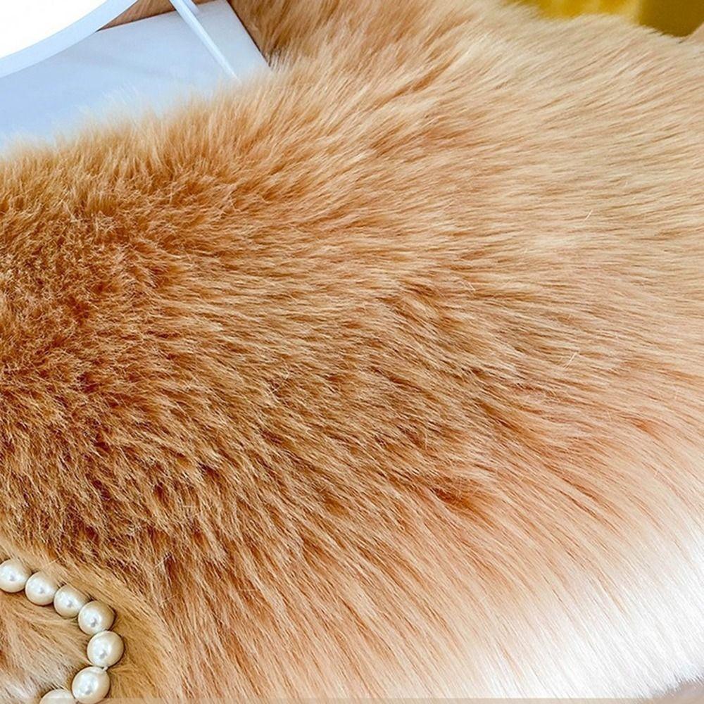 45*45cm Display Dressing Table Mat Fluffy Shaggy Fur Rugs Sofa Pillow Cushion Seat Cushion Pad