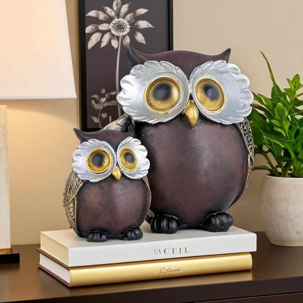 Owl Statue for Good Luck Showpiece Home Decor Items for Living Room and Gifts