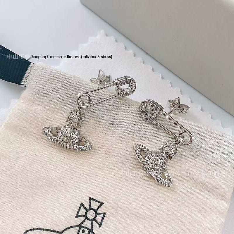 Серьги-гвоздики XJ Saturn с безопасной застежкой, полностью усыпанные бриллиантами, Cross Track для женщин