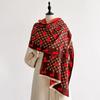 Cozy Cherry Print Imitation Fleece Scarf - Double-Sided, Warm & Breathable Shawl for Women - Perfect for Winter Fashion