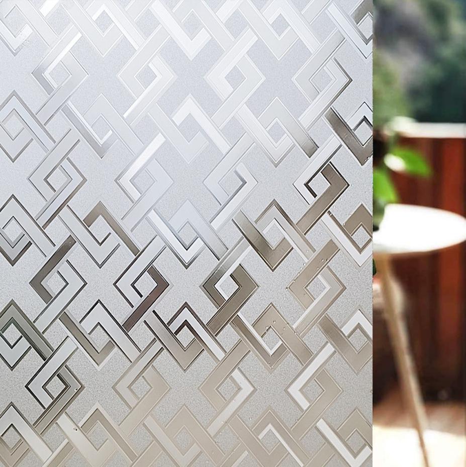 Радужная декоративная оконная пленка, витражная пленка для защиты конфиденциальности, матовое стекло со статическим прилипанием для стеклянной двери дома, 3D-дизайн щебня