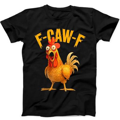 F-Caw-F Курица Петух Мем FCAWF Говорящий Смешной Подарок Черная Футболка 498