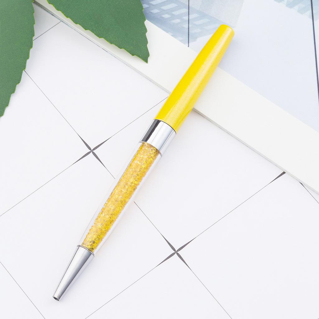 1 шт. креативная кристальная шариковая ручка канцелярские принадлежности для офиса и школы вращающийся металлический роскошный бренд высококачественный ролик розовое золото