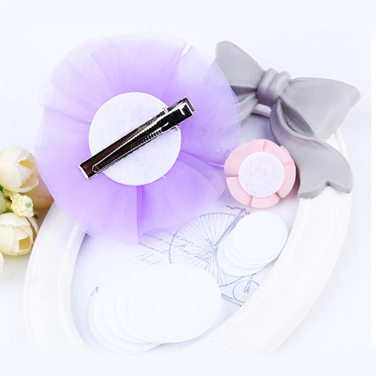 Сделай сам нетканые подушечки для резинок для волос и заколки-банты из ленты