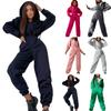 Fashion Trend Women's Hoodie Set Jogging Sports Set Plus one-Piece Sports Set Solid Color Set Women's Suit
