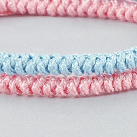 2 шт. Браслеты дружбы Ручной работы Плетеный шнур Регулируемый плетеный браслет Символические цвета для значимого символа единства