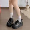 Черные ретро туфли на платформе в британском стиле, женские, 2025, новая осень, универсальные, увеличивающие рост, с мягкой подошвой, Мэри Джейн, одинарные туфли