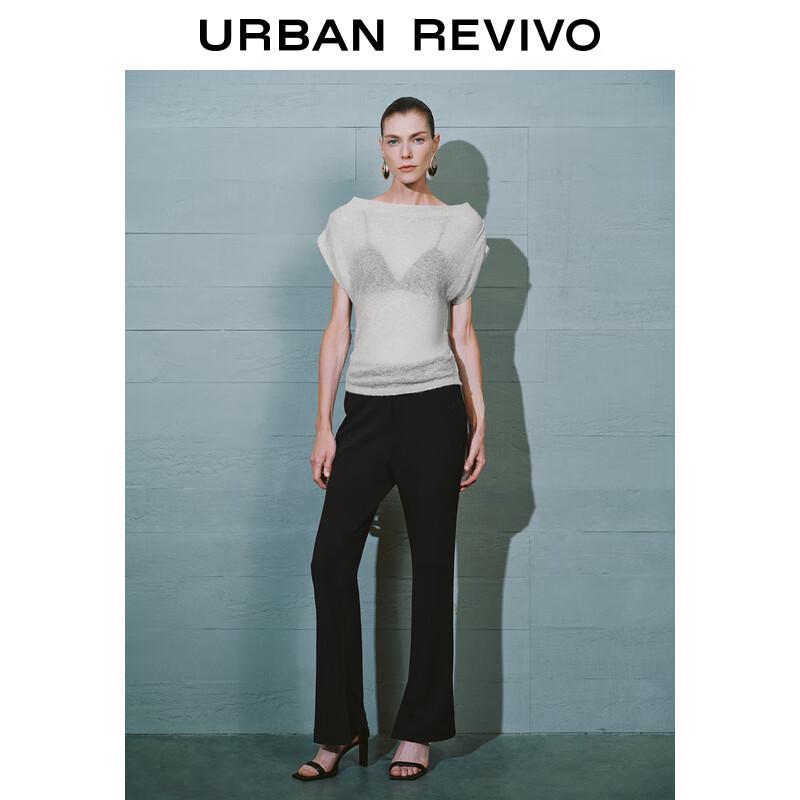 Женский минималистичный трикотажный топ с коротким рукавом UR UWG940216