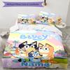 3Pcs Custom Name Bluey Bedding Set Duvet Cover Closure Includes 1Duvet Cover 2Pillowcases Soft And Comfortable For All Seasons