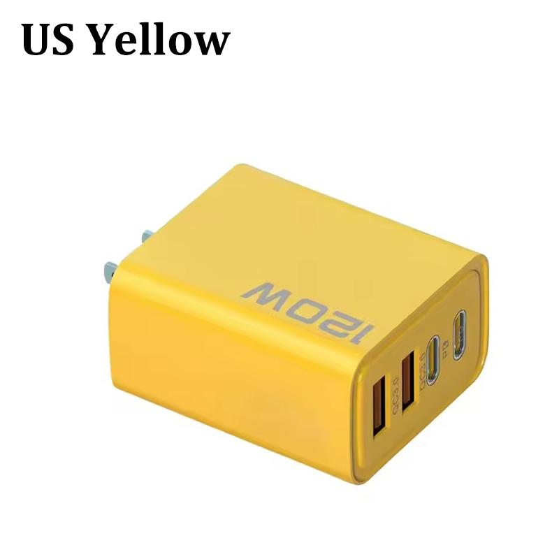 Зарядное устройство 120 Вт USB C PD Быстрая зарядка 4 порта Charge 3.0 Type C USB Зарядные устройства для телефона Адаптер быстрой зарядки Для iPhone Samsung Xiaomi Huawei