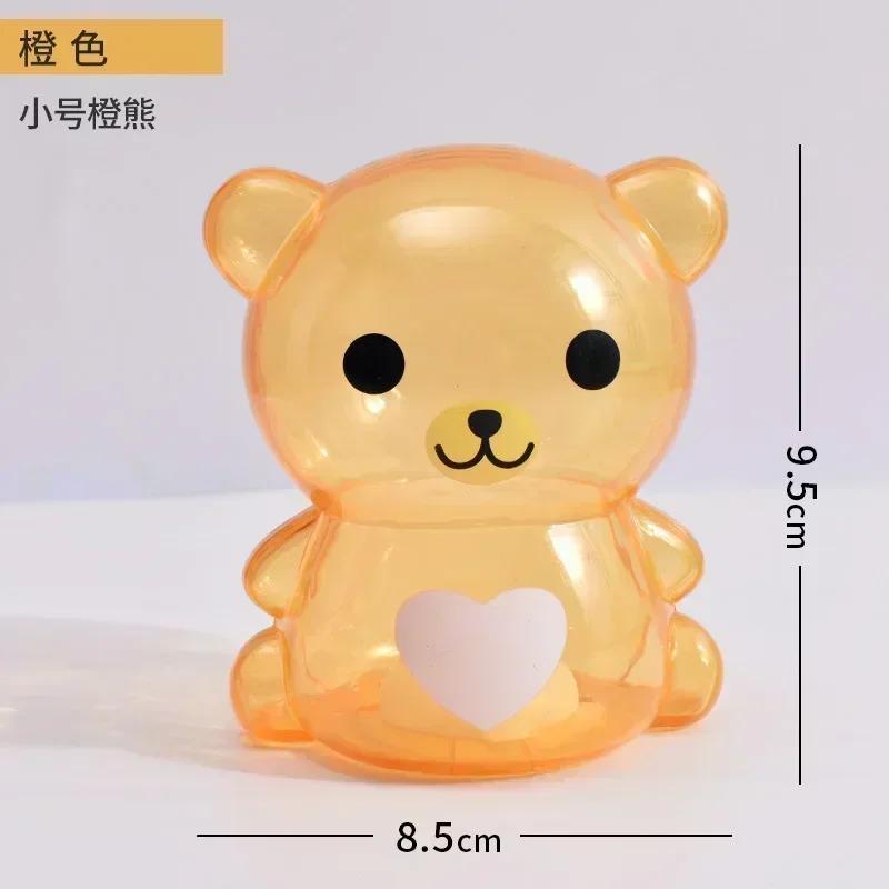 Креативный маленький медведь Копилка Прозрачная монета Бумага Деньги Сберегательная коробка Милый сейф Детский праздничный подарок Декор рабочего стола