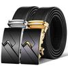 Men's Cowhide Belt Automatic Buckle Genuine Leather Belt Business Casual Simple and Versatile Middle Aged and Young Belt Men