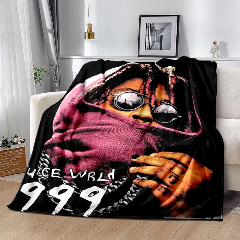2025 New Style Juice WRLD 999 Legend Rapper Album Blanket,Soft Throw Blanket for Home Bedroom Bed Sofa Travel Cover Kid Gift