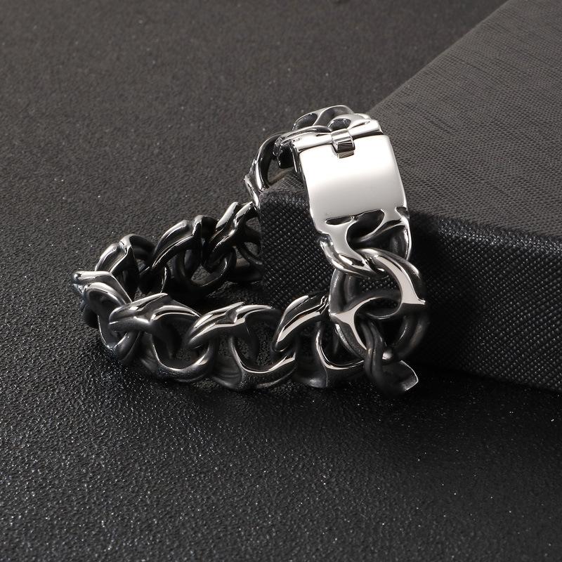 Domineering Men'S Stainless Steel Jewelry Exaggerated Personality Creative Titanium Steel Men'S Bracelet Hand Jewelry