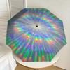 1pc Rainbow Starburst Automatic Open/Close Umbrella with Windproof, 8-Rib Sturdy Canopy, Durable Ribs, Fashionable Design1238A