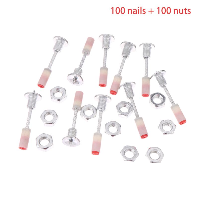 1 комплект M8 Винт Гайка Гвозди для гвоздезабивных пистолетов Многоцелевые наборы гвоздей Гвоздезабивной пистолет Ручной Сталь Бетонные гвозди Ручной Стальной гвоздь