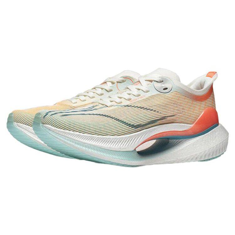 Li Ning Absolute Shadow 2 Essential Versatile Shock Absorbing Non-Slip Low-Top Running Shoes Women Sneaker White Orange ARRT006-2