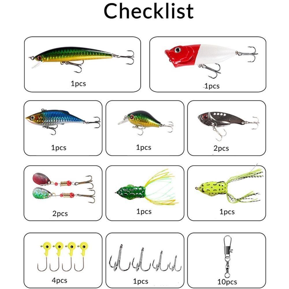 117Pcs/Box Fishing Lures Hook Kit Mixed Artificial Baits Metal Fish Hooks Boxed Rotating Spoon Kit Fishing Tackle Accessories