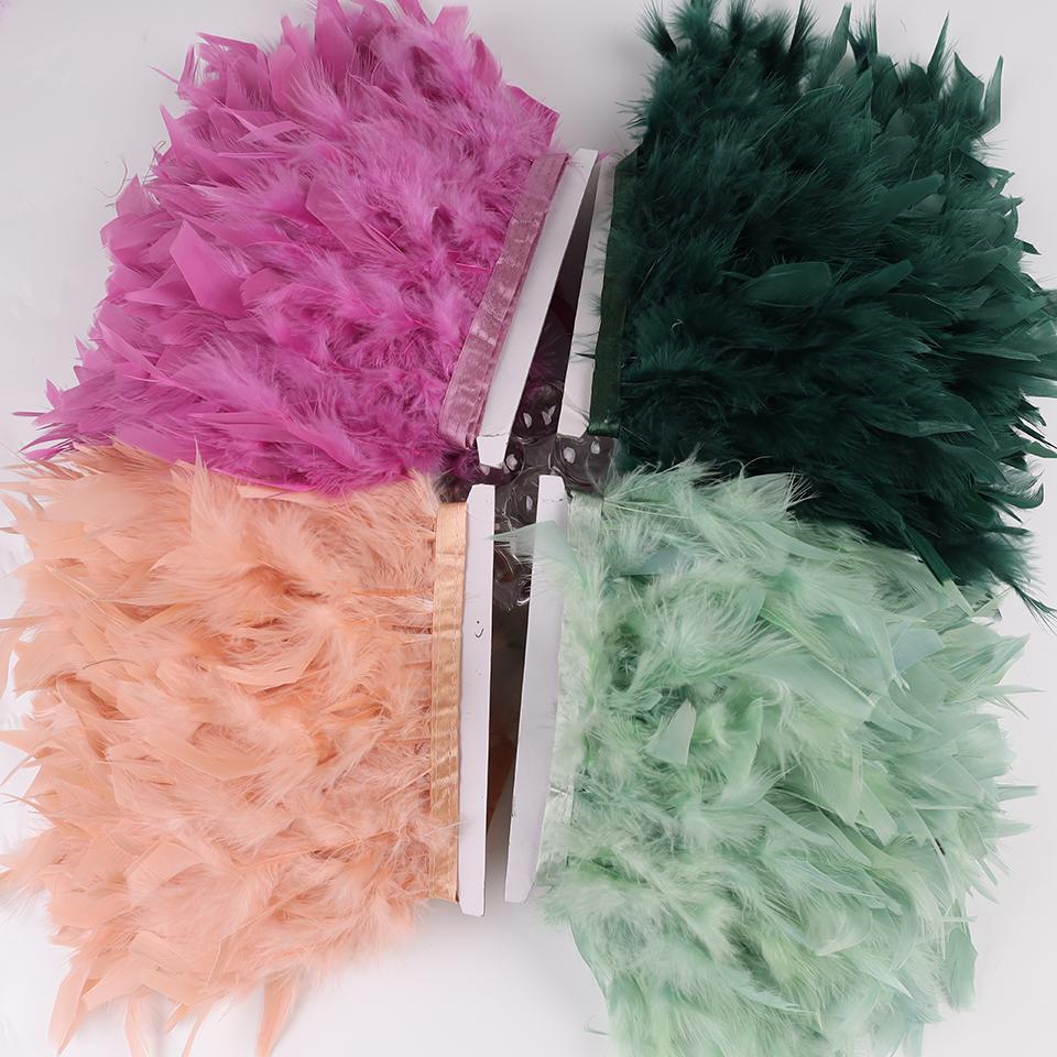 Marabou Feathers Trim 10yards 10-15cm Fringe Ribbon for Wedding Party Clothing Dress Decoration Accessories Sewing Plumes