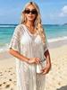 Women Knit Hollow Out Fringe Bikini Cover Up Beach Sunscreen Dress
