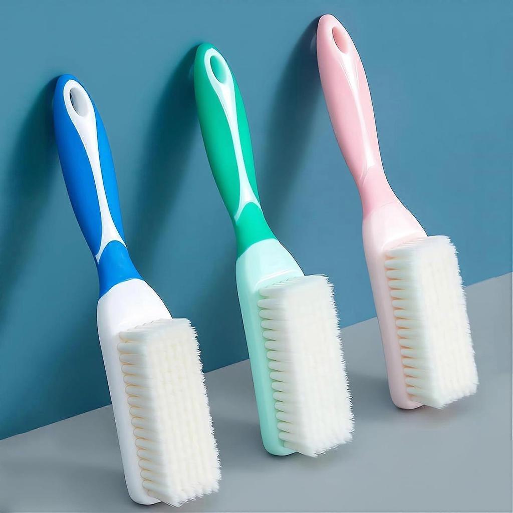 3 Pack Laundry Scrub Brush Shoe Laundry Stain Brush with Long Handle Very Soft Bristle Cleaning Brush for Clothes Shoes Sneaker Protable Laundry