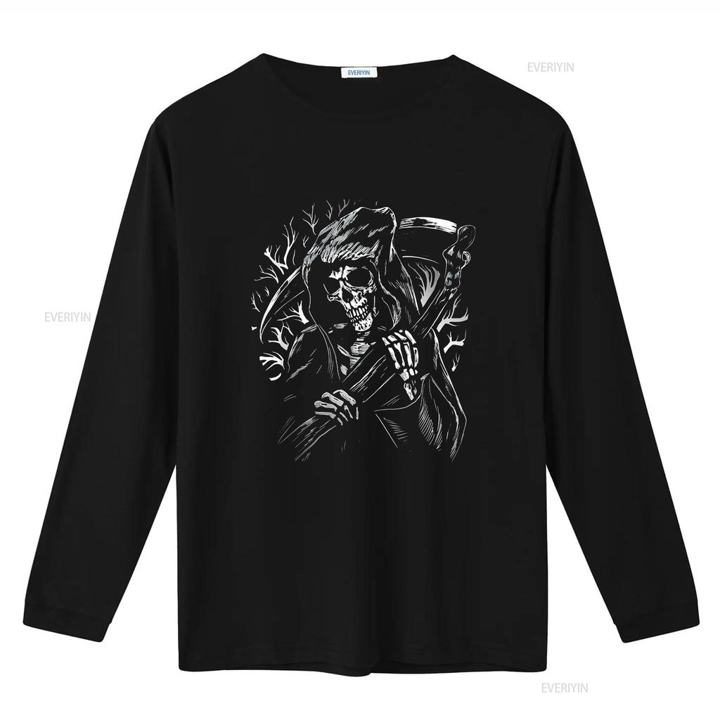 Женская футболка Крутой Жнец Черная 2XL винтажная Стирка уличная мода Дышащая Слегка удобная Повседневная Мягкая