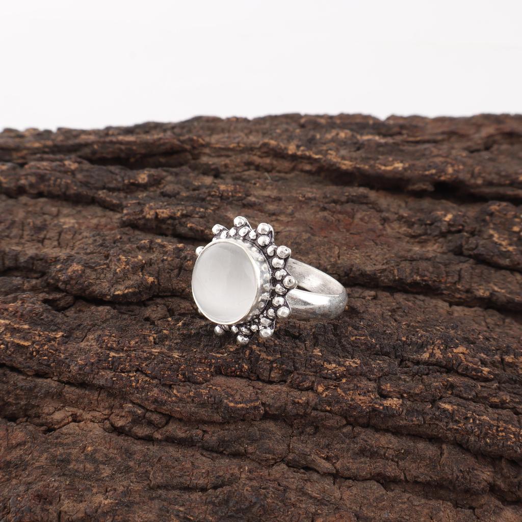 Ювелирные изделия из селенита, кольцо из драгоценного камня ручной работы, кольцо из стерлингового серебра 925 пробы, антикварные ювелирные изделия, для подарка на помолвку
