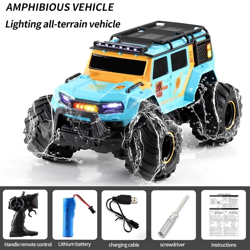 Нетоксичный 4WD Радиоуправляемый трюковый автомобиль Пульт дистанционного управления Радиоуправляемый багги Внедорожник Полицейские машины Амфибийный Грузовик-скалолаз Игрушки Для детей
