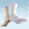 Men's and Women's Breathable Ankle Support Basketball Socks with Terry Bottom - Pure White Blue Bird Design