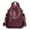 Fashion Pu Soft Leather Casual Backpack Lightweight Large Capacity Student Schoolbag Travel Backpack